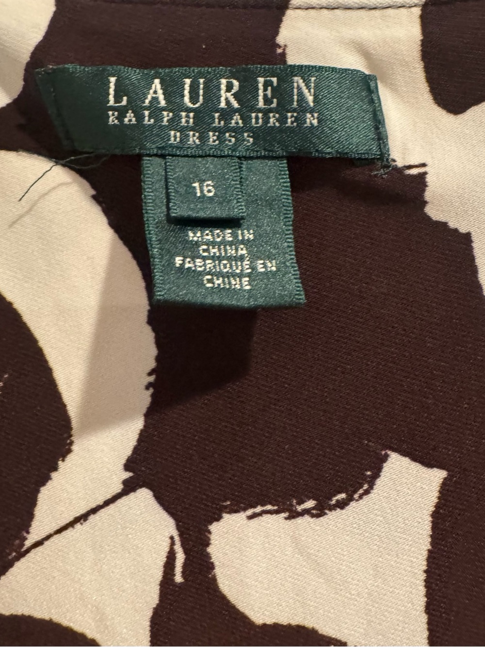 Ralph Lauren Brown and White Floral Sheath Dress - Picture 3 of 3